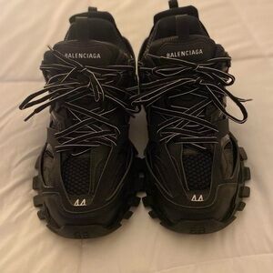 Balenciaga Black Trail Sneakers with Rugged Outsole